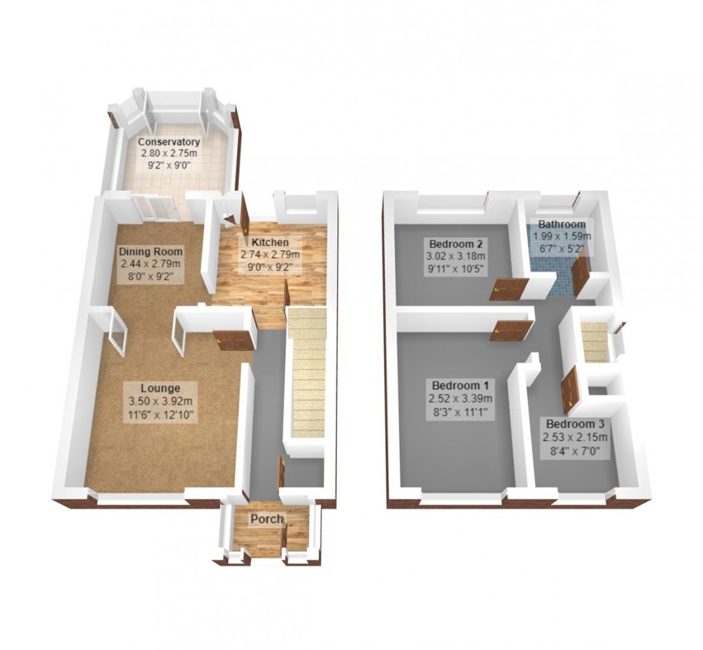 Floorplan for Leesway Drive, Denton, Manchester
