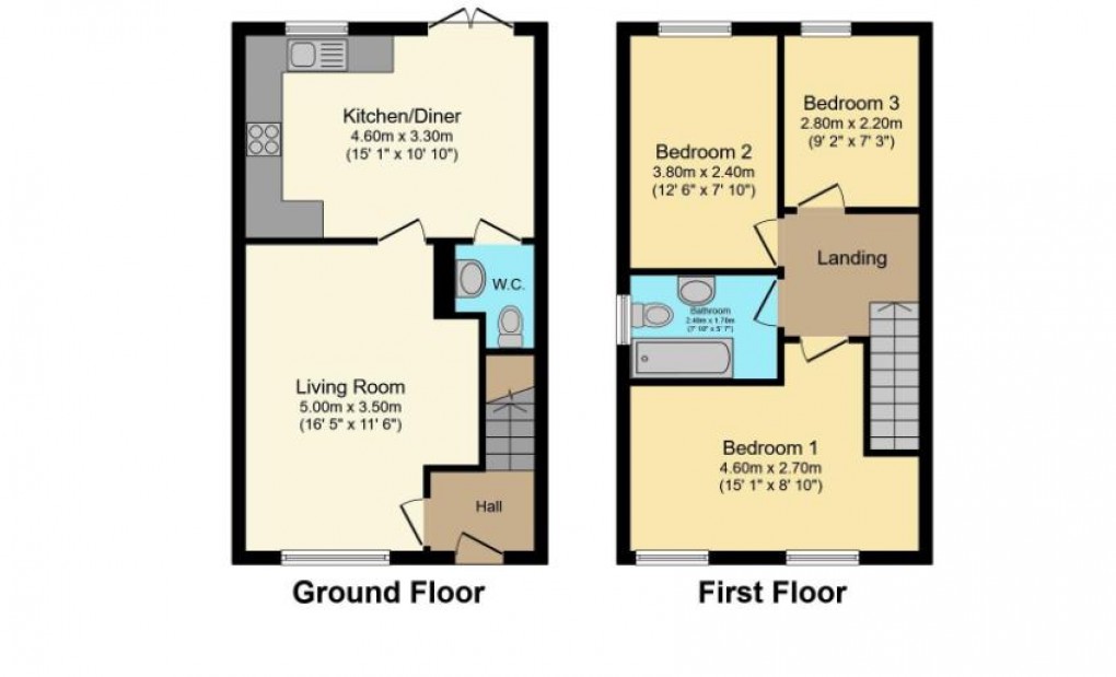 Floorplan for Wordsworth Road, Denton, Manchester