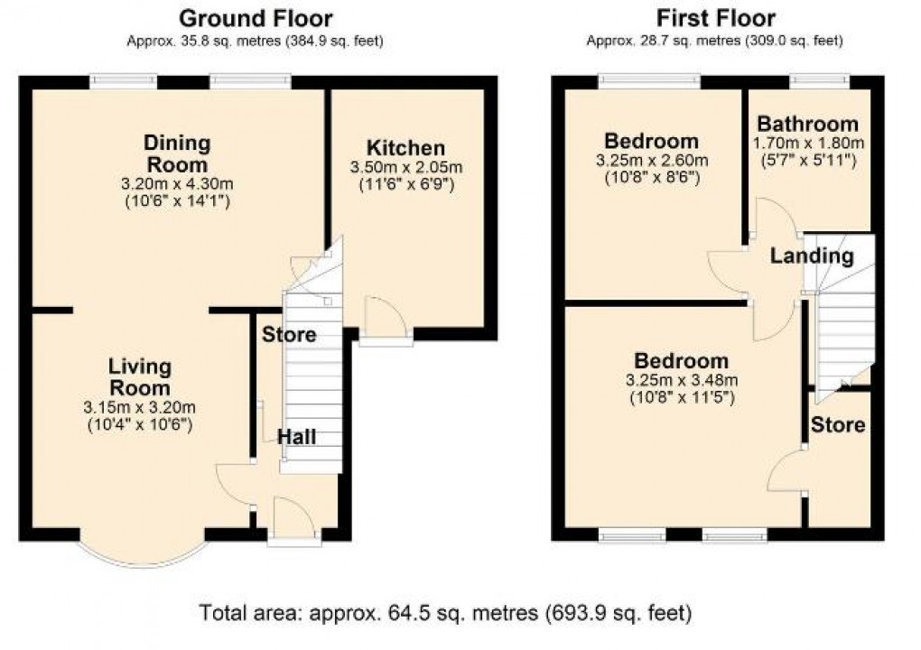 Floorplan for Buckingham Avenue, Denton, Manchester