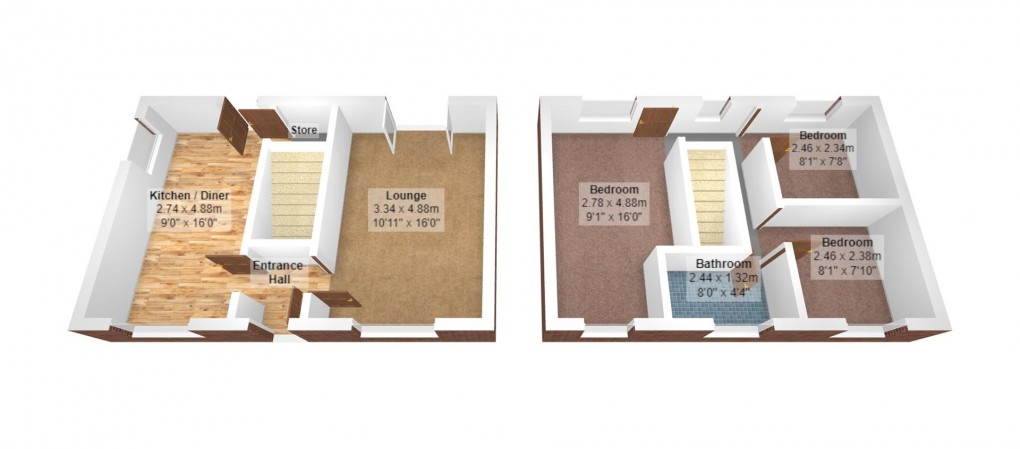 Floorplan for Tame Street, Denton, Manchester