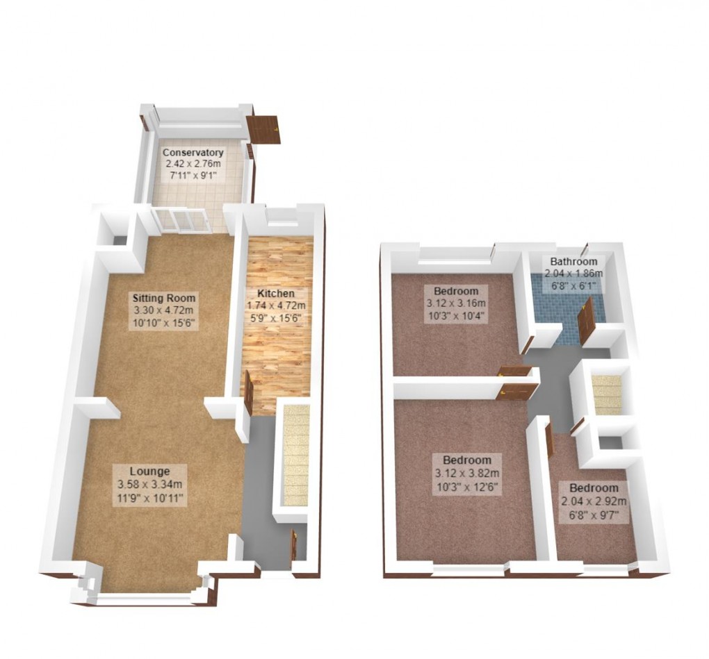 Floorplan for Ash Street, Audenshaw, Manchester