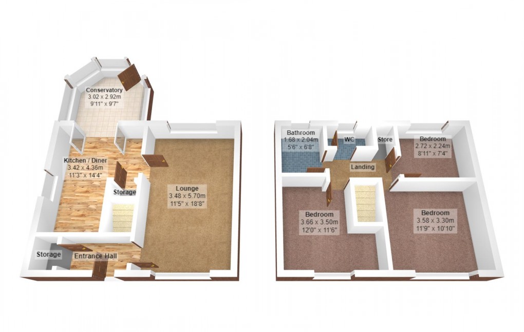 Floorplan for Warwick Avenue, Denton, Manchester