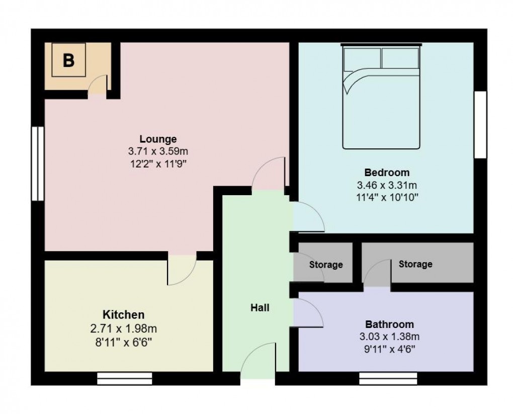 Floorplan for St. Lawrence Road, Denton, Manchester