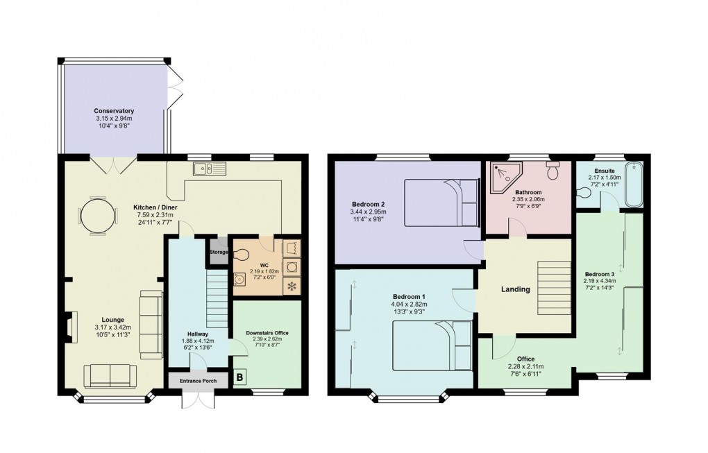 Floorplan for Mansfield Close, Denton, Manchester