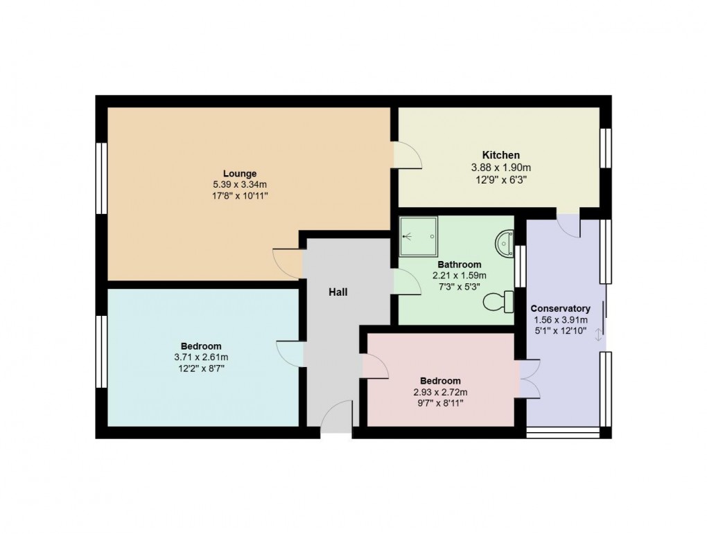 Floorplan for Fortyacre Drive, Bredbury, Stockport