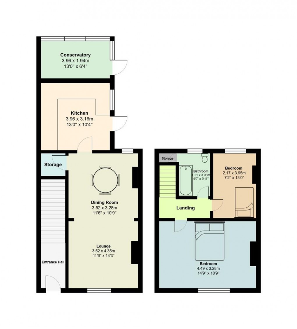 Floorplan for Gresham Street, Denton, Manchester