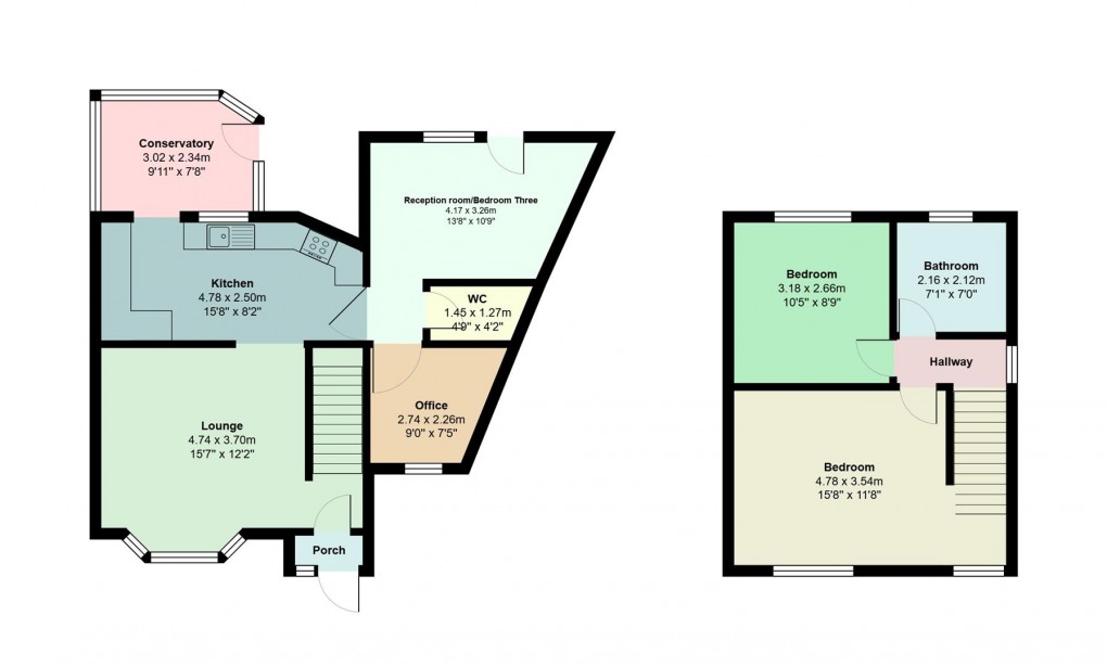 Floorplan for Knowl Close, Manchester