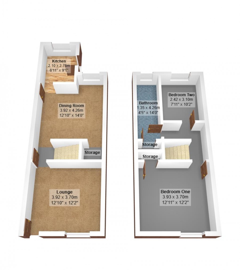 Floorplan for Pearl Street, Denton, Manchester