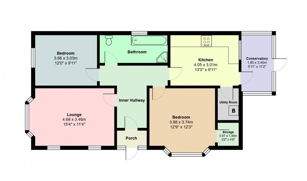 Floorplan for Leaford Avenue, Denton, Manchester