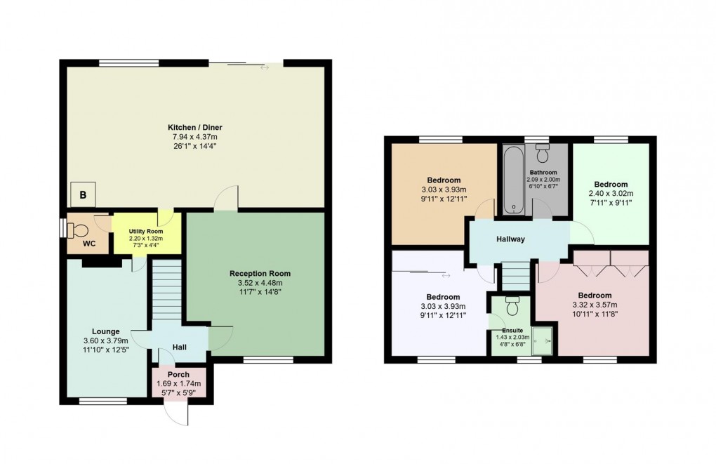 Floorplan for Thornhill Close, Denton