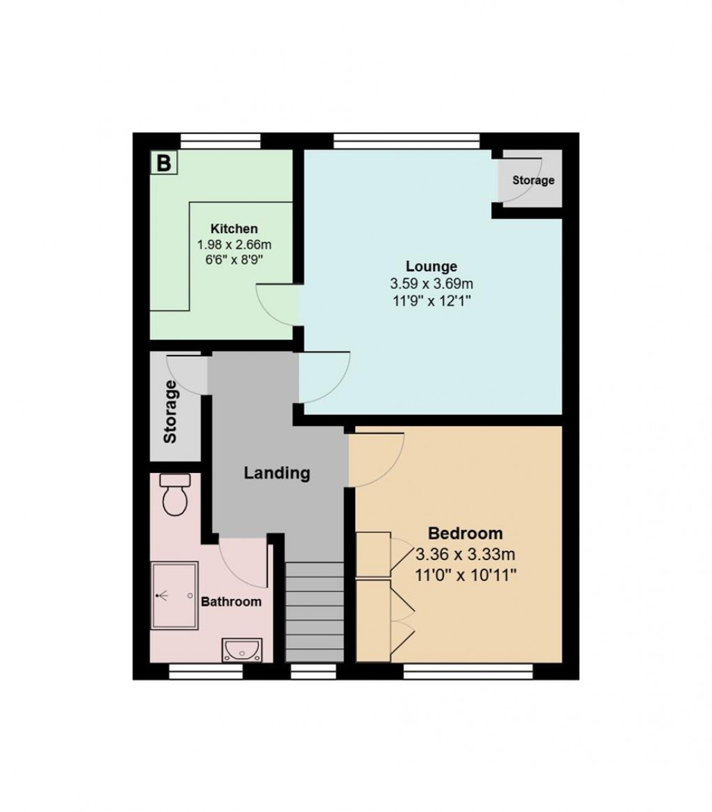 Floorplan for St. Lawrence Road, Denton, Manchester