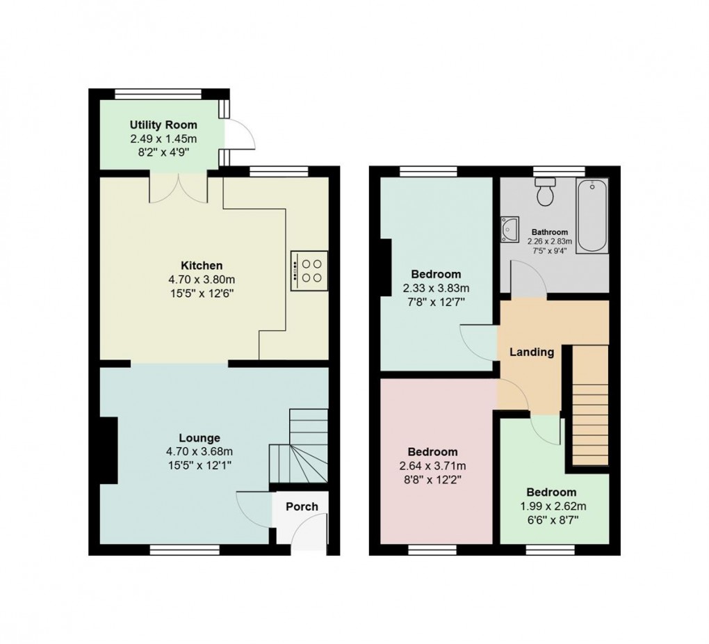Floorplan for Peart Street, Denton, Manchester